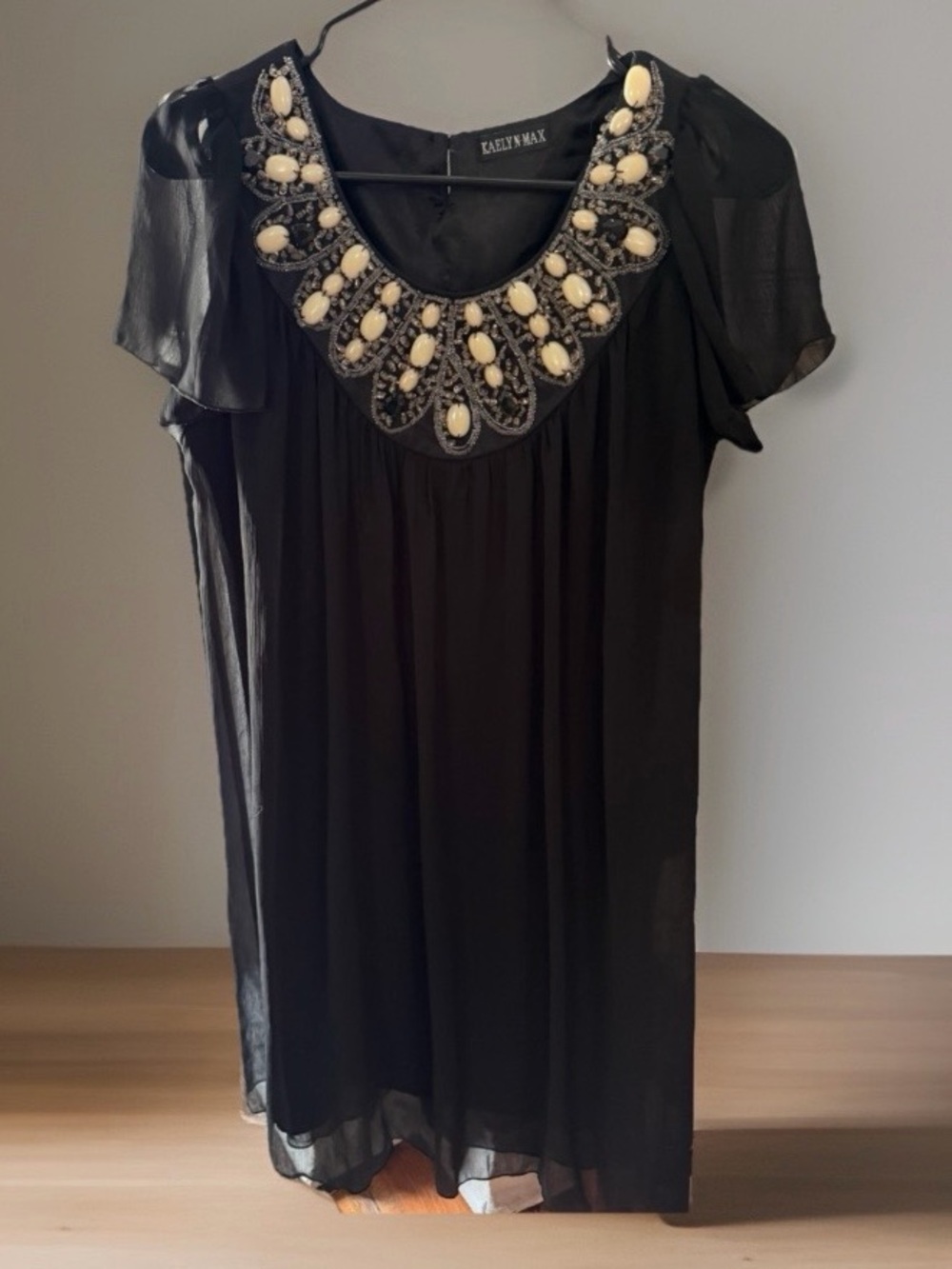 Y2K Kaely n Max Black Embellished Scoop-Neck Tunic 0099